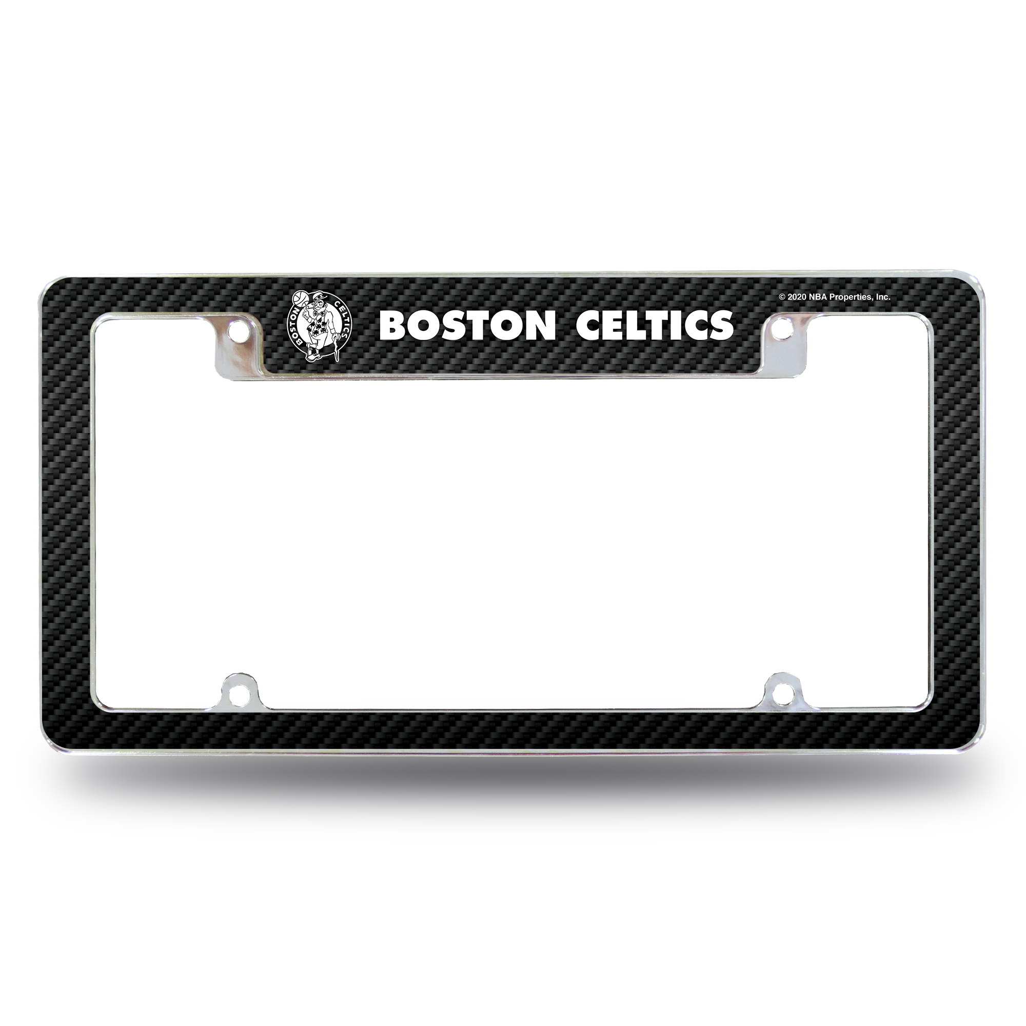 Boston Celtics Black 12" x 6" Chrome All Over Automotive License Plate Frame for Car/Truck/SUV    
