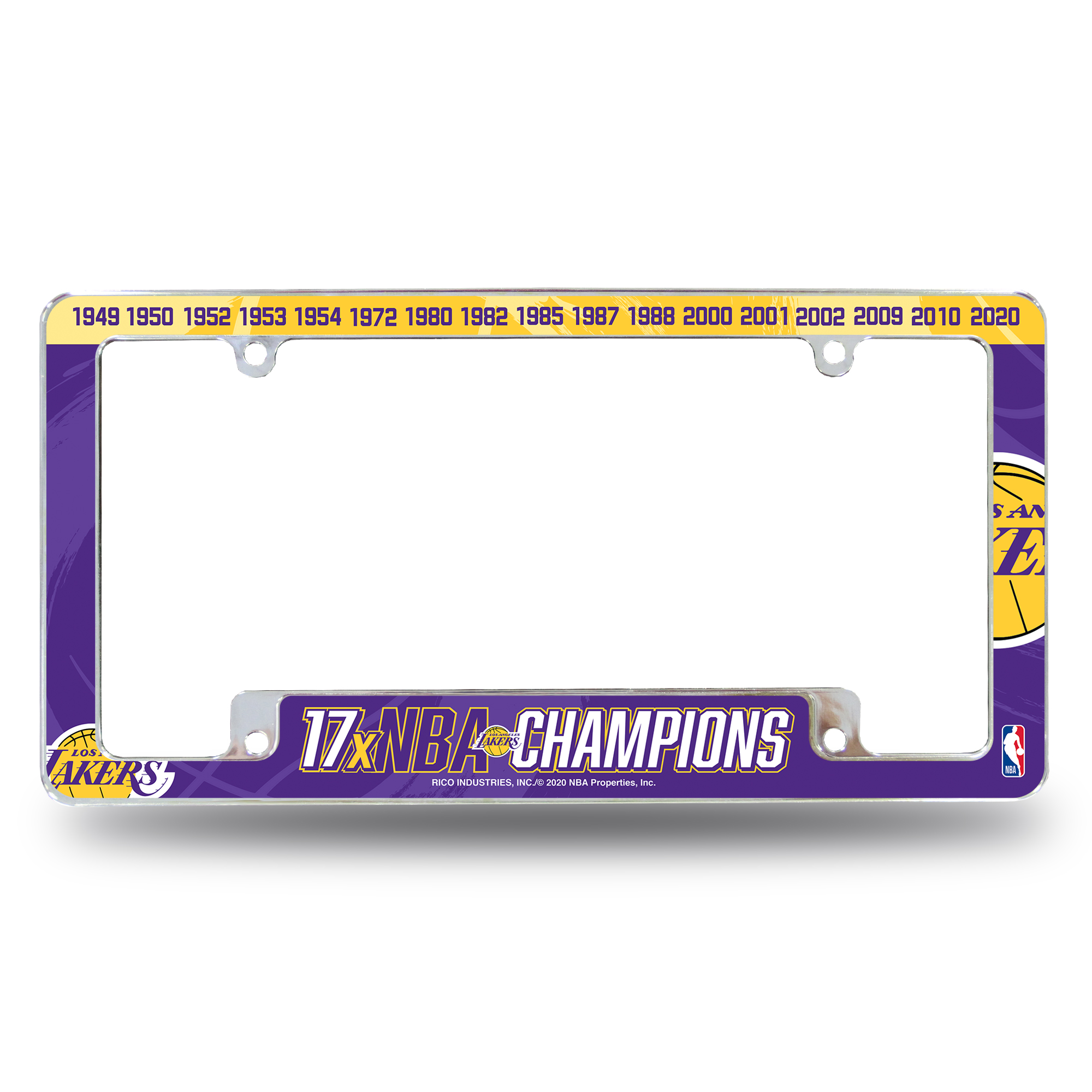 Rico Industries NBA Los Angeles Lakers Multi Champ 12" x 6" Chrome All