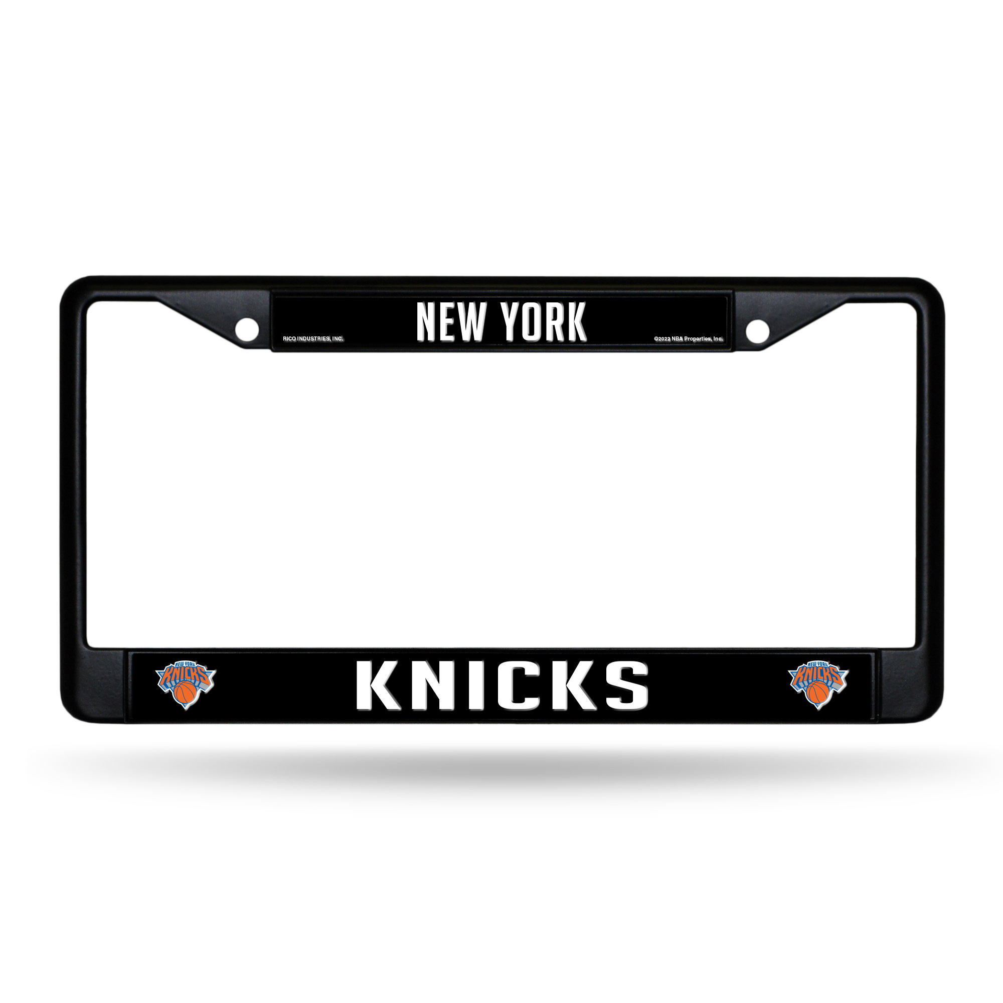New York Knicks Standard Black Chrome Frame with Plastic Inserts 12" x 6" Car/Truck Auto Accessory    