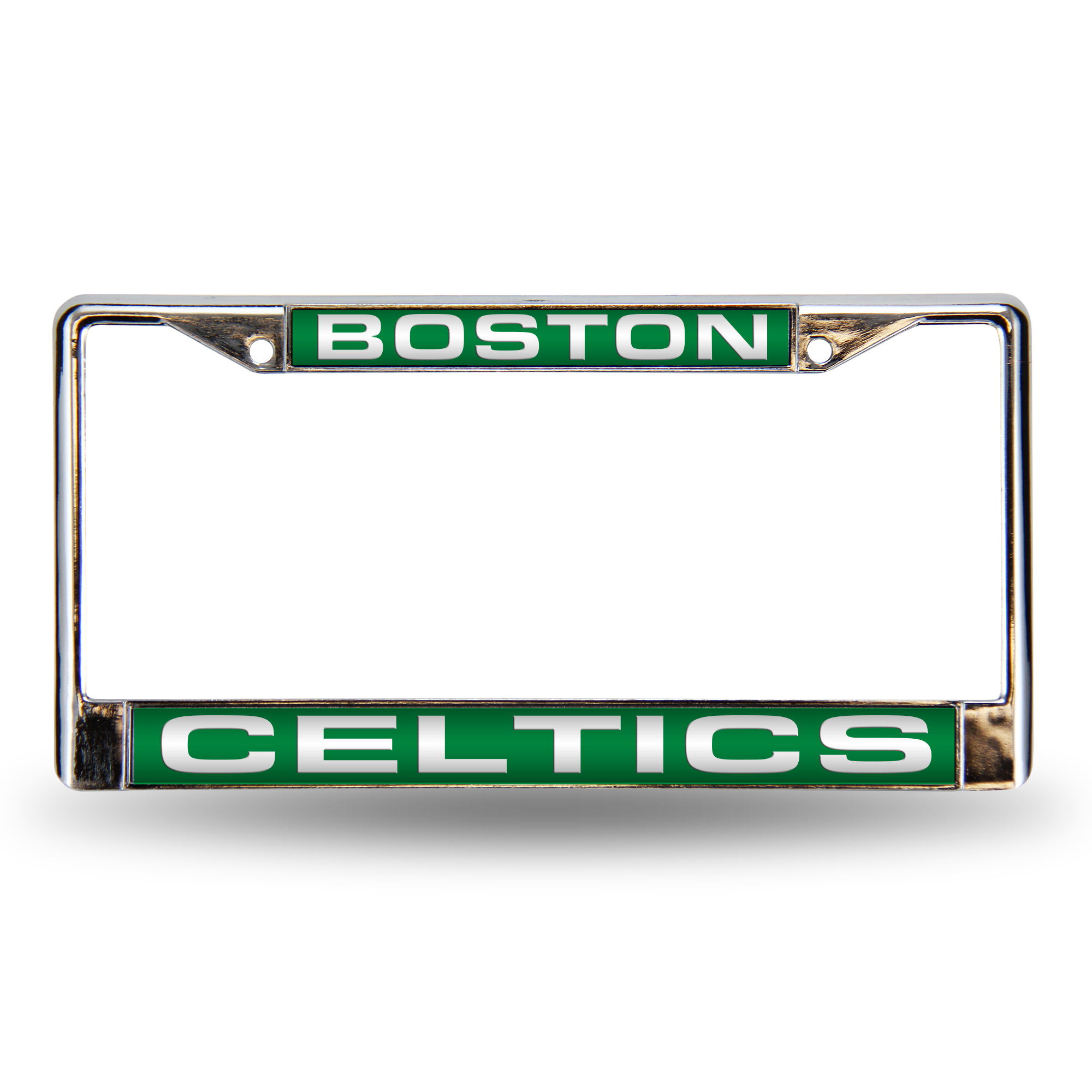 Boston Celtics Green 12" x 6" Laser Cut Chrome Frame - Car/Truck/SUV Automobile Accessory    