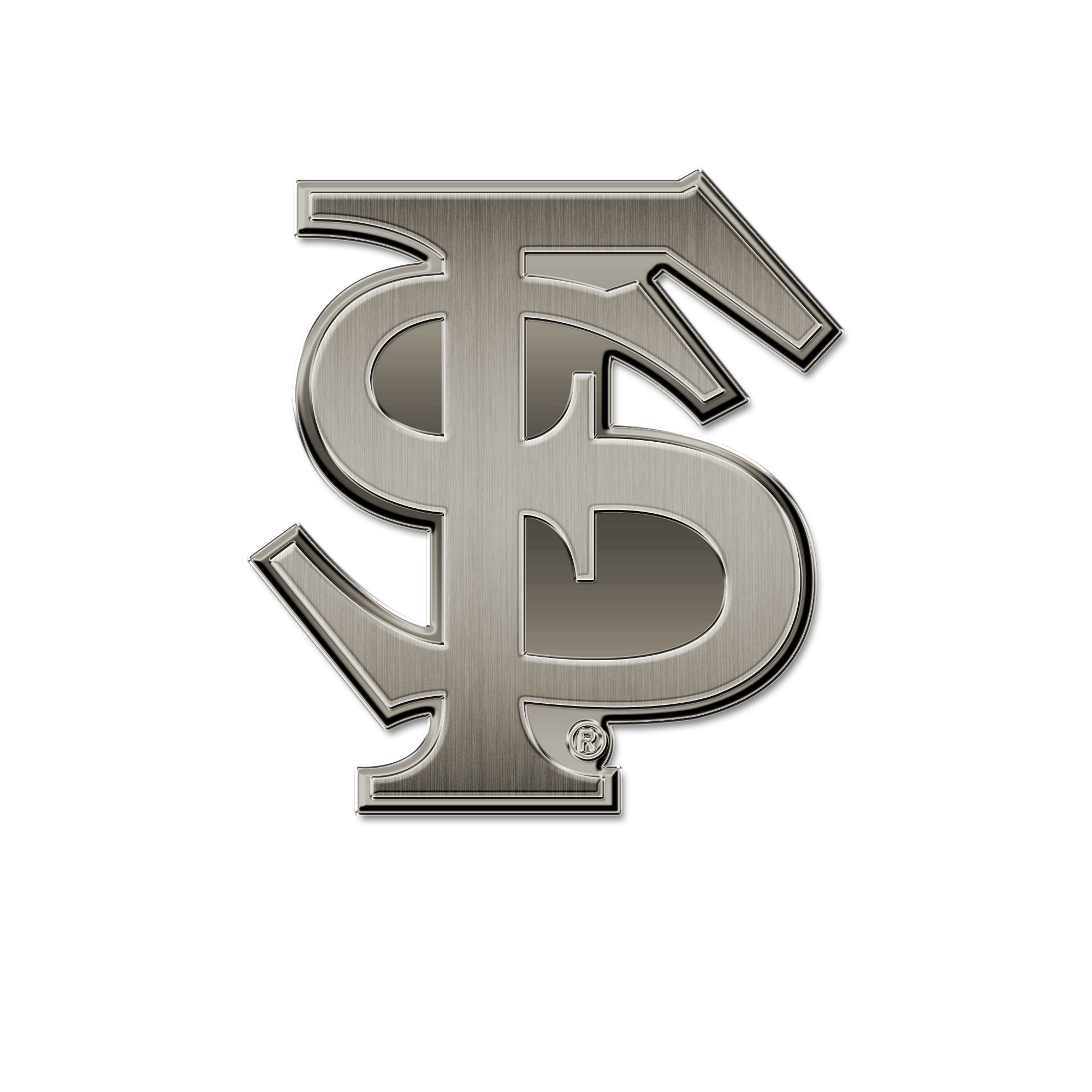 Florida State Seminoles FS Antique Nickel Auto Emblem for Car/Truck/SUV
