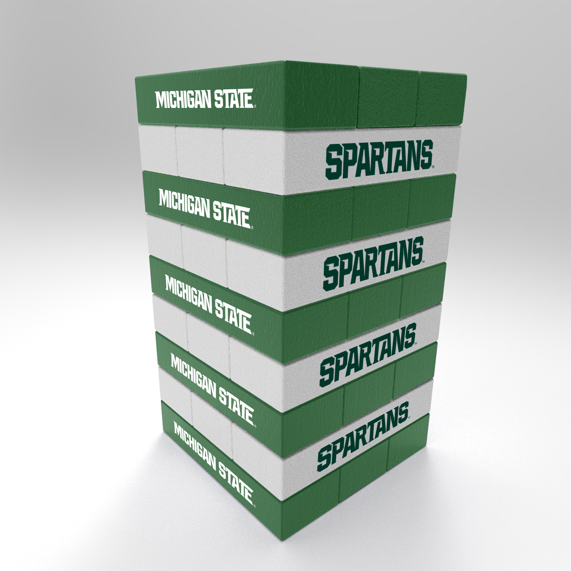 Michigan State Spartans  Mini Jumbling Tower Game - Wood Stackem Game