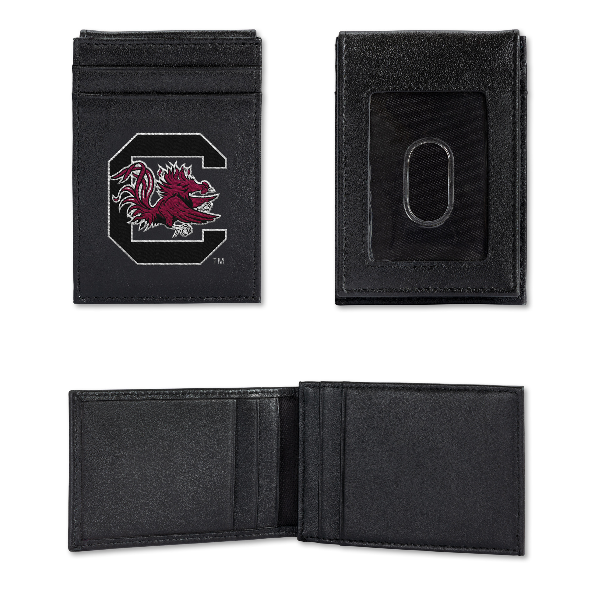 South Carolina Gamecocks  Embroidered Front Pocket Wallet - Slim/Light Weight - Great Gift Item    