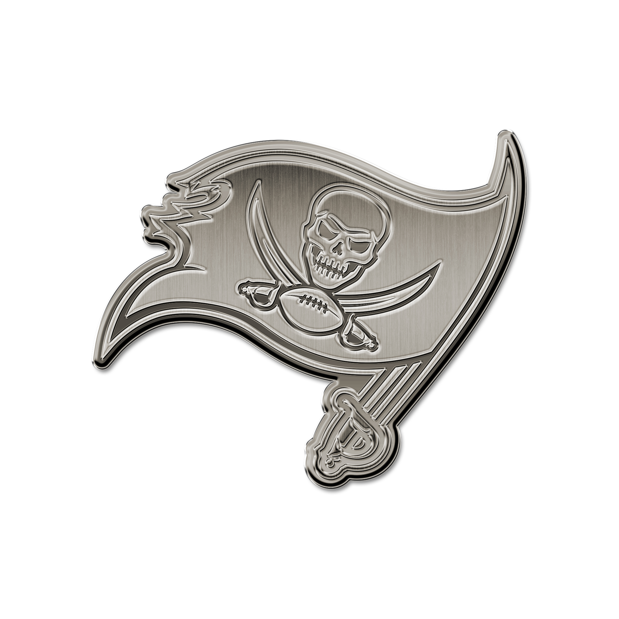 Tampa Bay Buccaneers Standard Antique Nickel Auto Emblem for Car/Truck/SUV