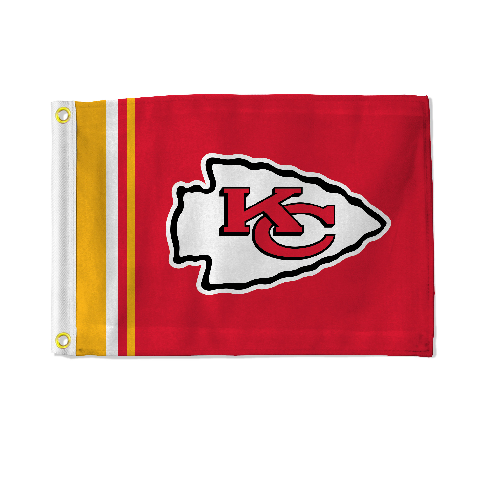 Kansas City Chiefs Stripes Utility Flag - Double Sided - Great for Boat/Golf Cart/Home ect.