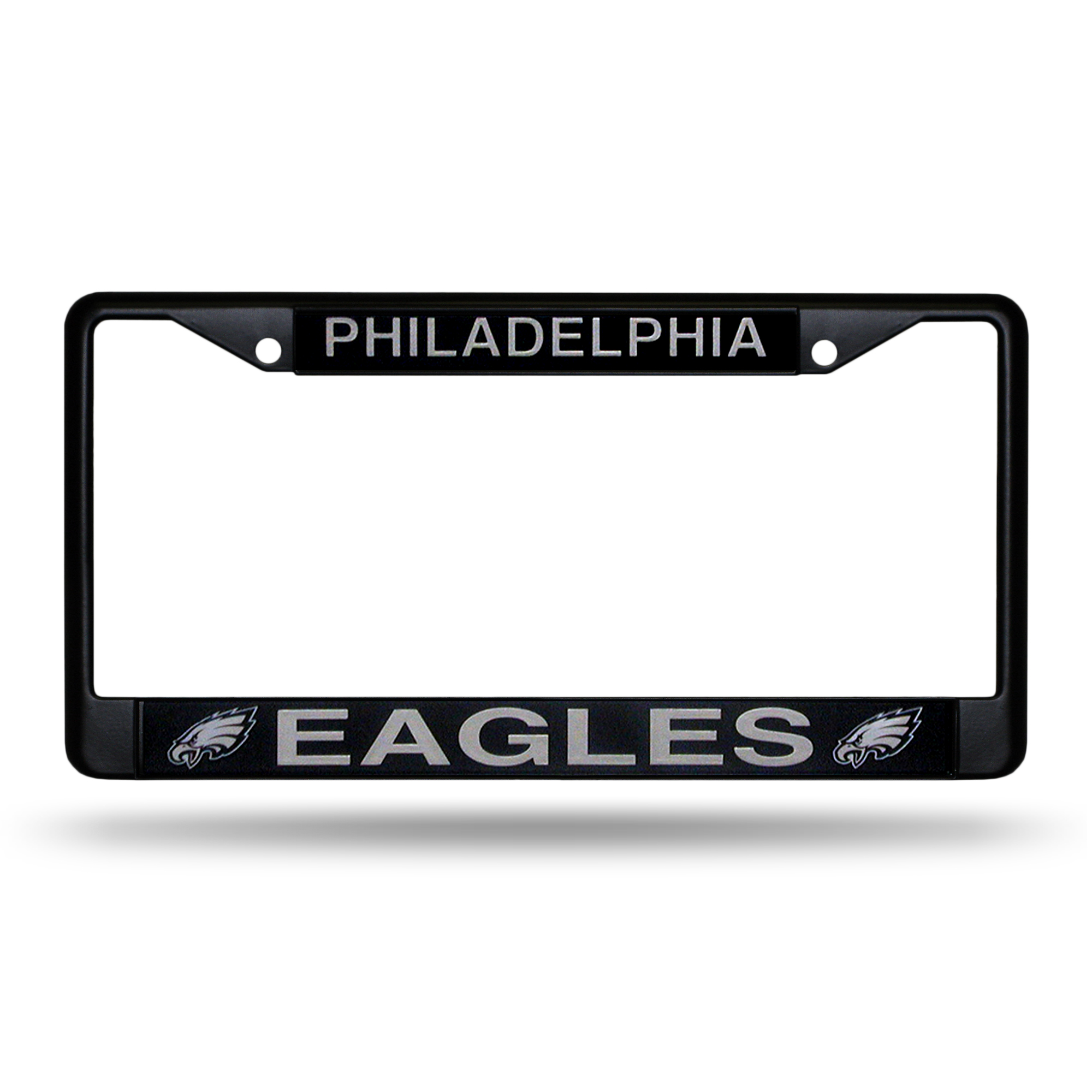 Philadelphia Eagles Primary Black Chrome Frame with Plastic Inserts 12" x 6" Car/Truck Auto Accessory    