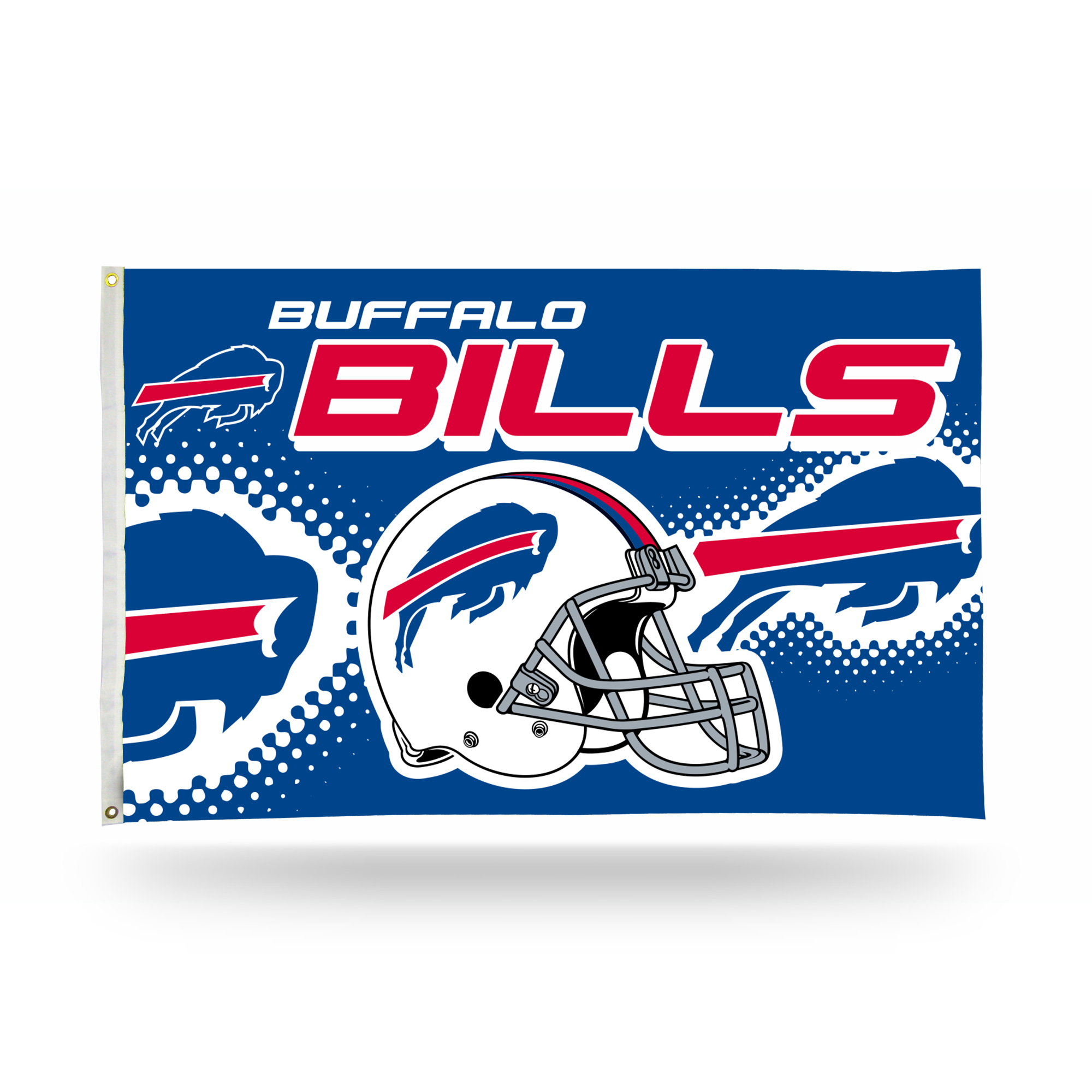 Buffalo Bills Helmet 3' x 5' Banner Flag Single Sided - Indoor or Outdoor - Home D?cor