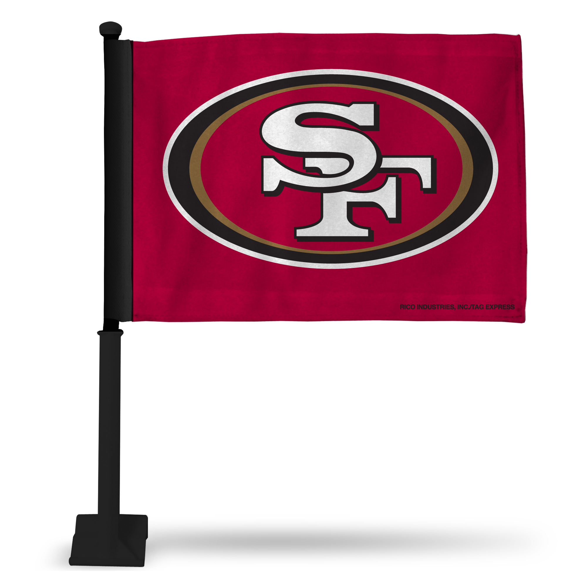 San Francisco 49ers Car Flag (Black Pole) 
