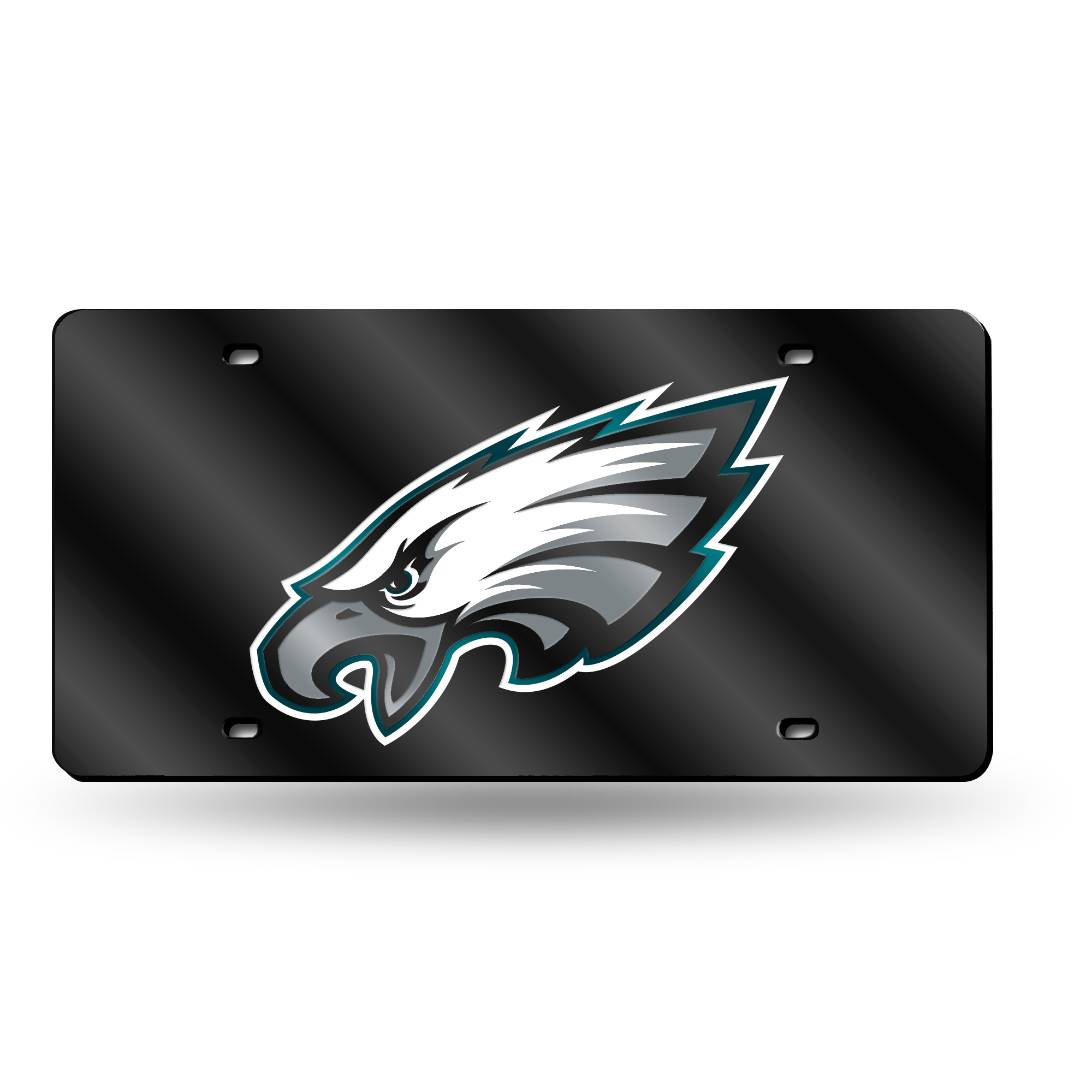 Philadelphia Eagles Black 12" x 6" Laser Cut Tag For Car/Truck/SUV - Automobile D?cor    