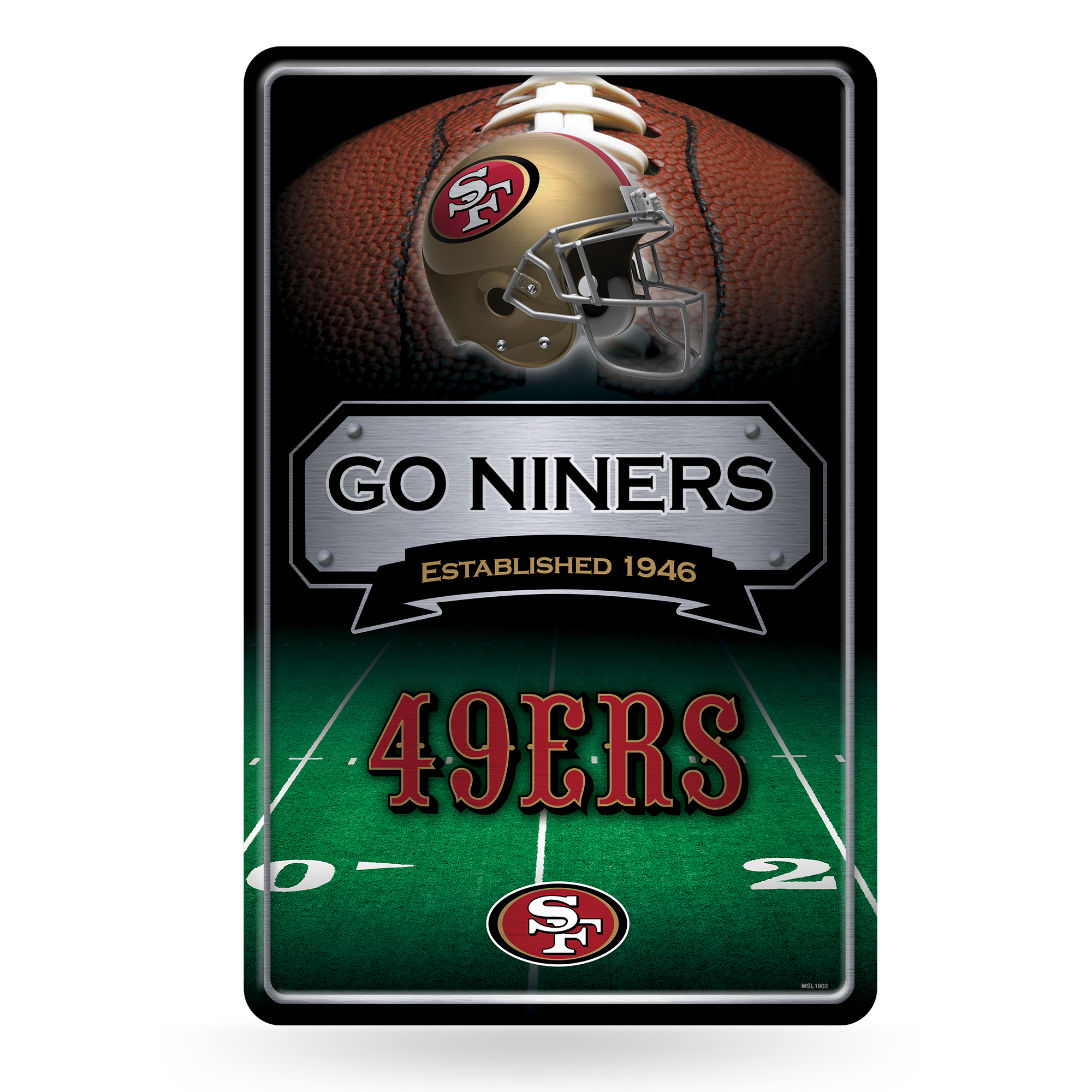 San Francisco 49ers  11" x 17" Metal Home D?cor Sign    