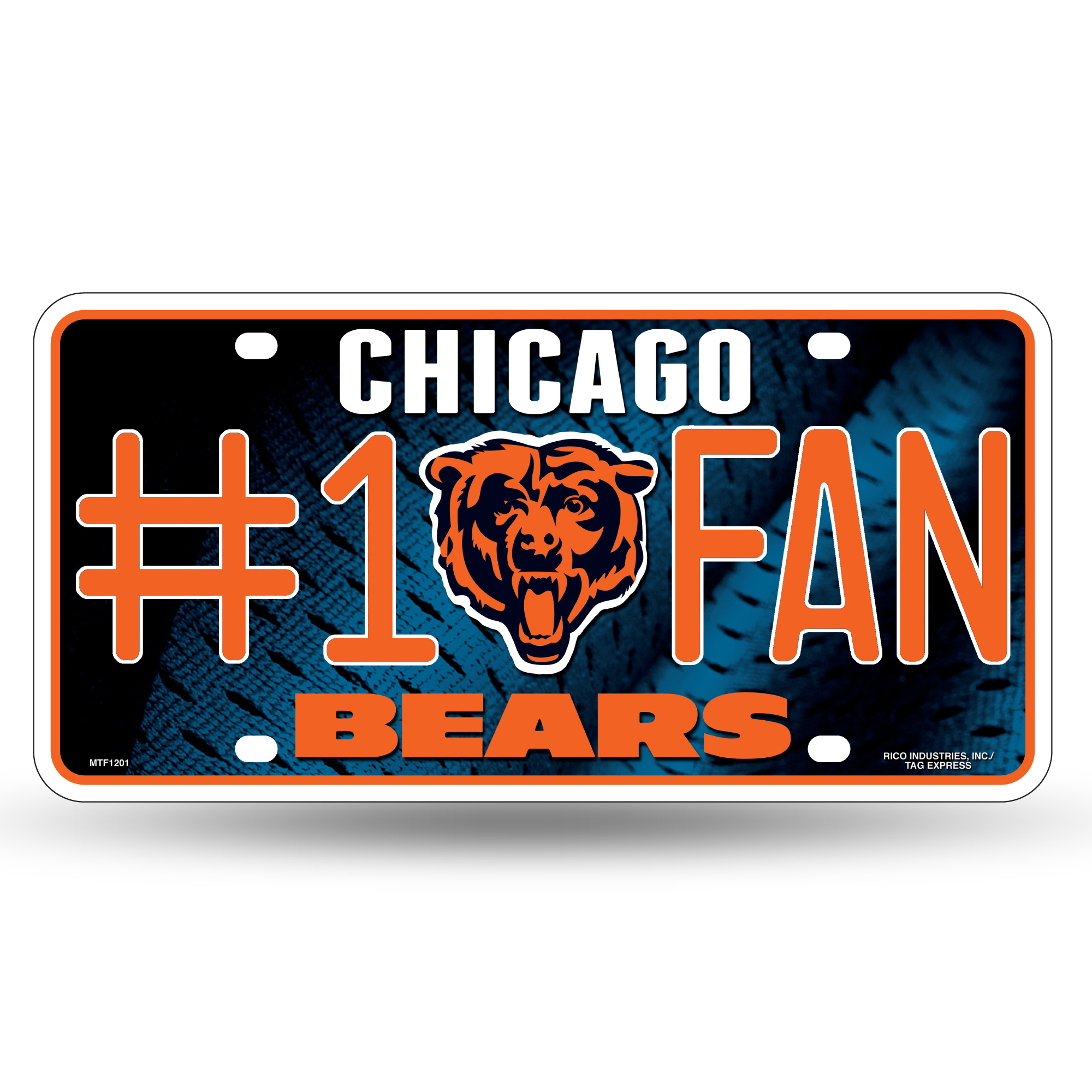 Chicago Bears Metal Tag (#1 Fan) 