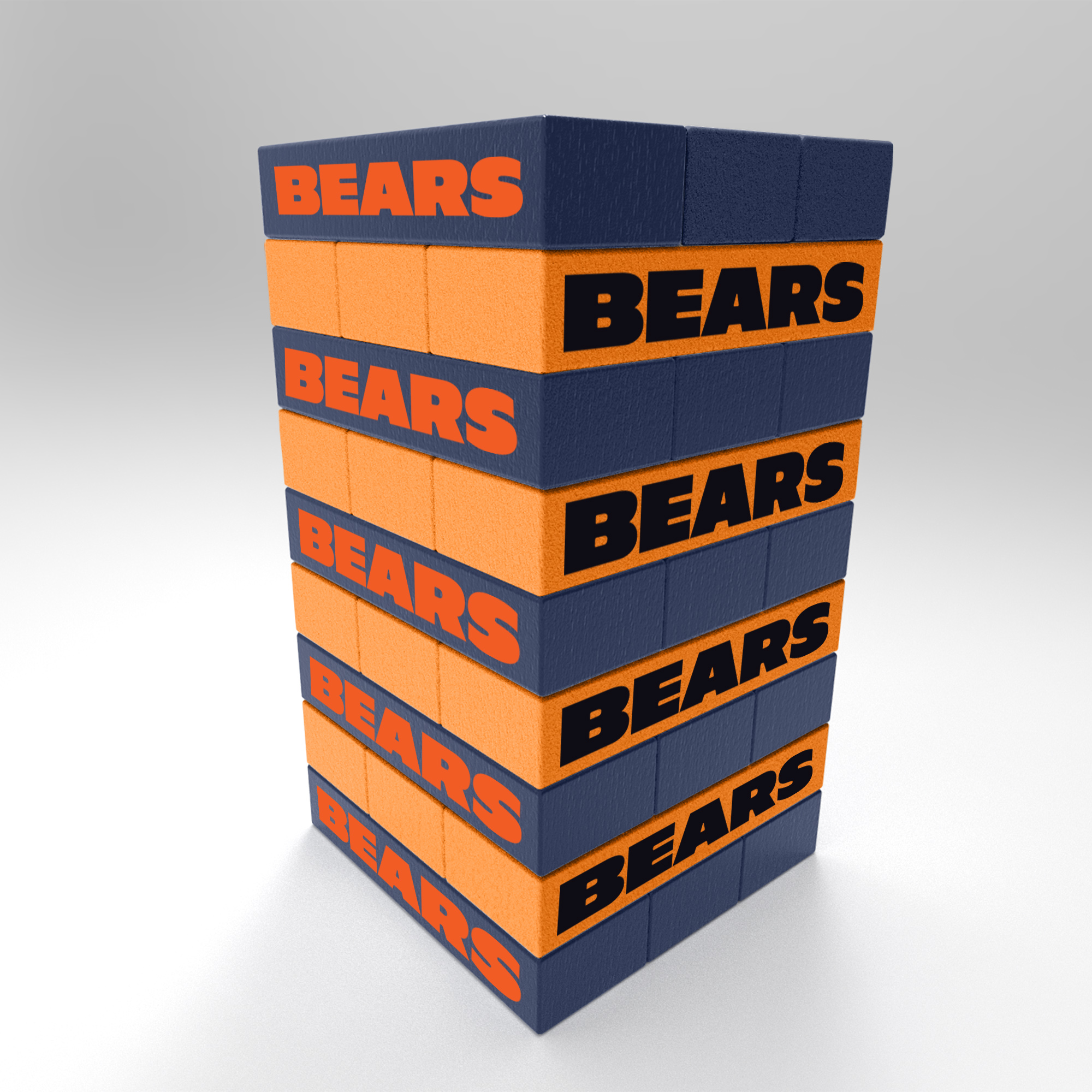 Chicago Bears  Mini Jumbling Tower Game - Wood Stackem Game