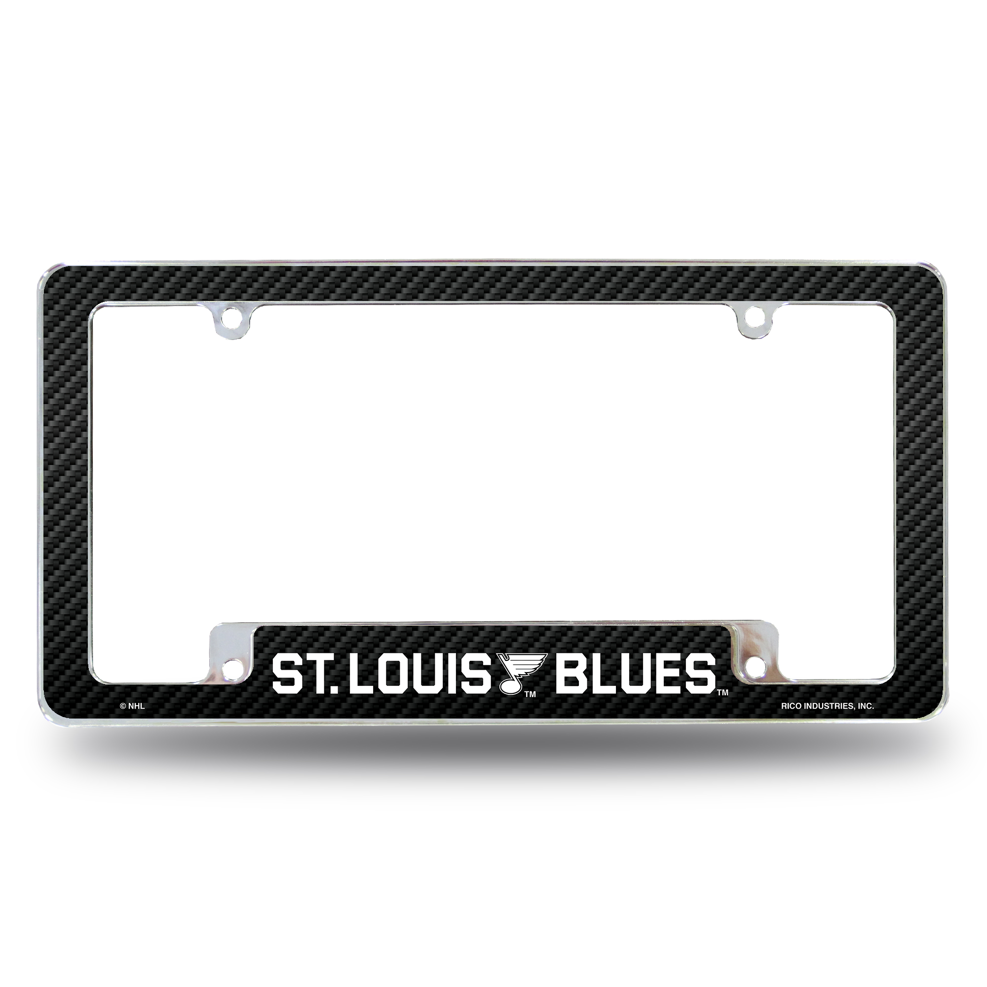 St. Louis Blues Black 12" x 6" Chrome All Over Automotive License Plate Frame for Car/Truck/SUV    