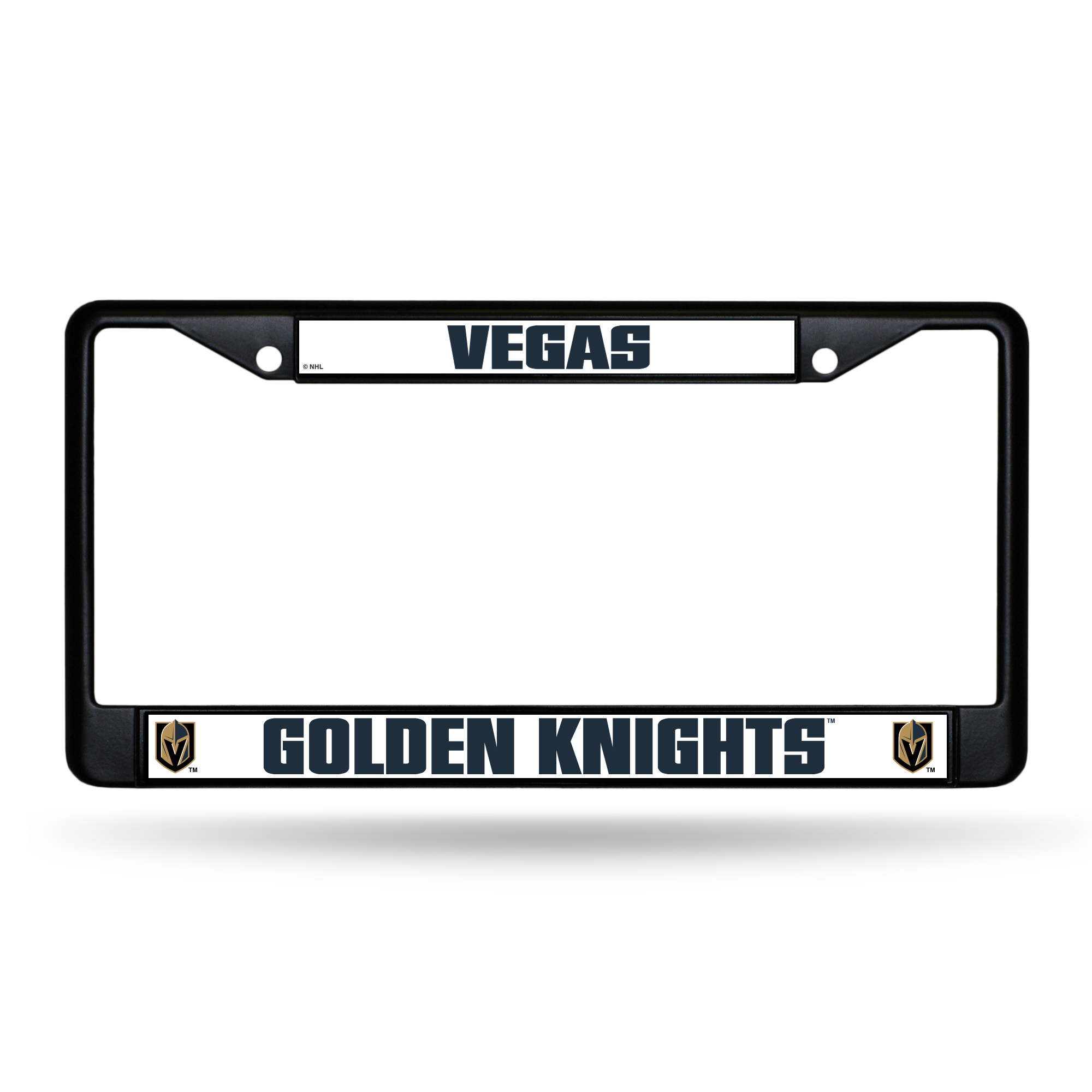 Vegas Golden Knights  Black Chrome Frame with Plastic Inserts 12" x 6" Car/Truck Auto Accessory    