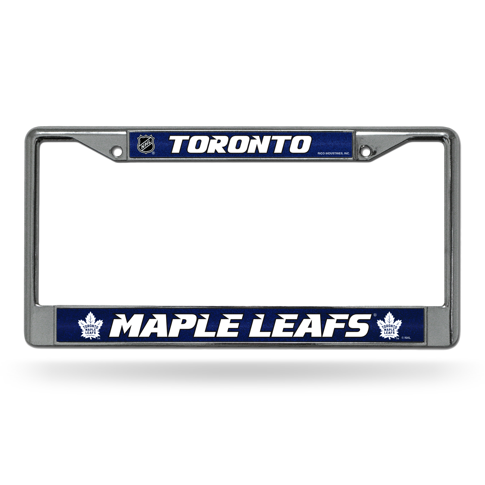 Toronto Maple Leafs Classic 12" x 6" Silver Bling Chrome Car/Truck/SUV Auto Accessory    