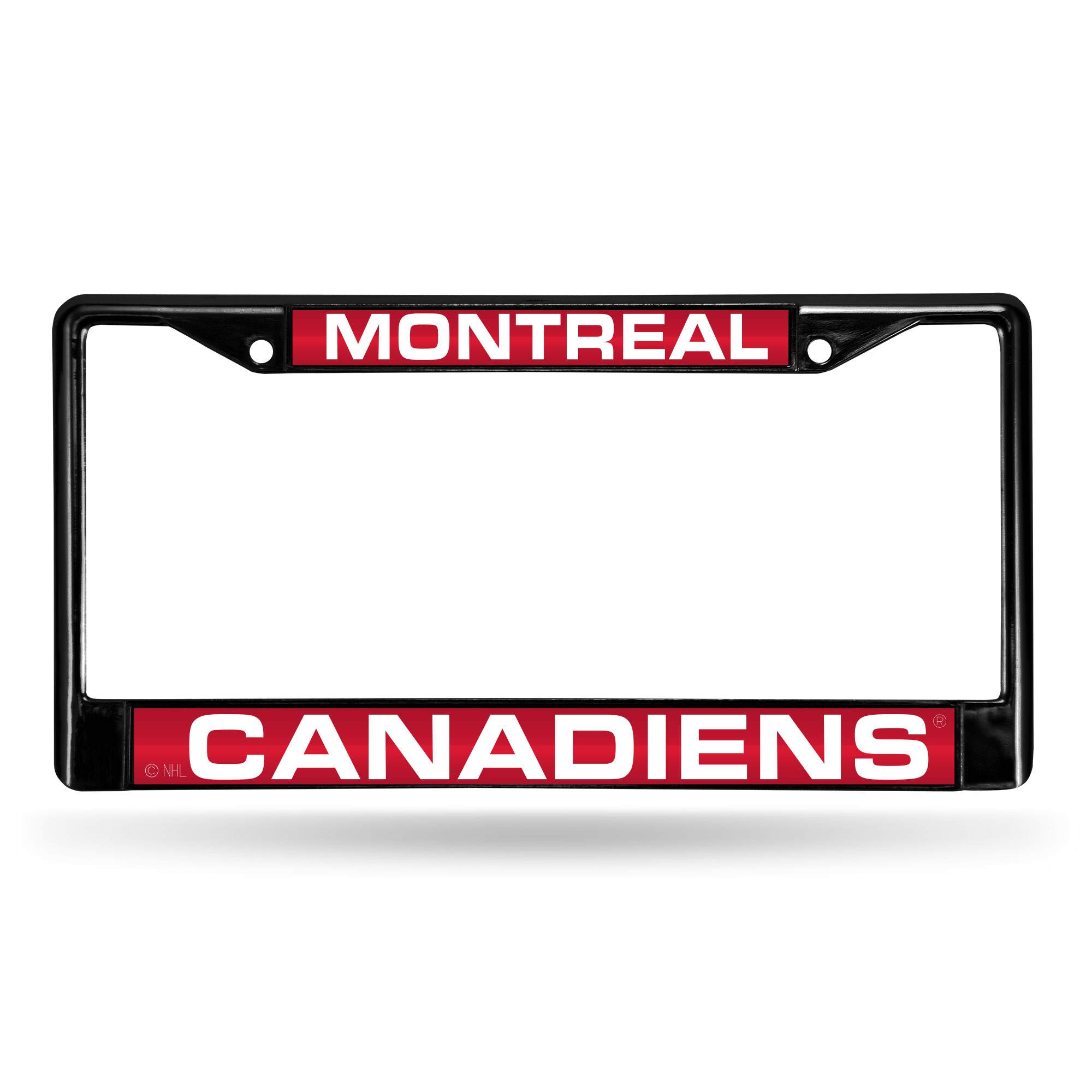 Montreal Canadiens Black 12" x 6" Black Laser Cut Chrome Frame - Car/Truck/SUV Automobile Accessory    